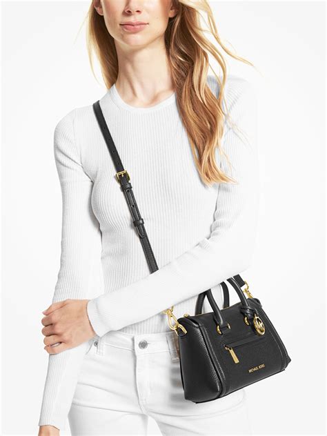 michael kors carine extra-small pebbled leather satchel|Mehr.